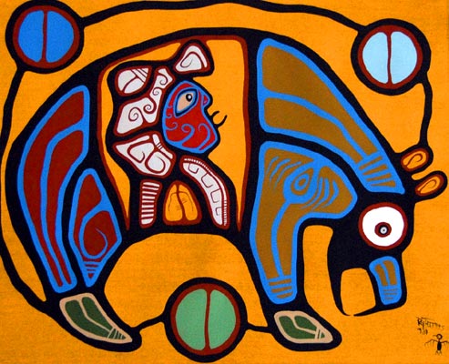 bear thomas roy grandfather native inuit canada woodland indigenous woodlands animal canadian paintings painter spirit american movement